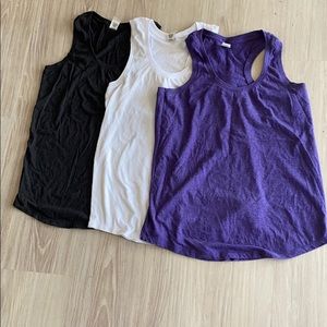 3 Racerback tanks